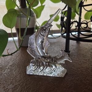 Duncan & Miller 1940's Clear Glass Swordfish Excellent Condition